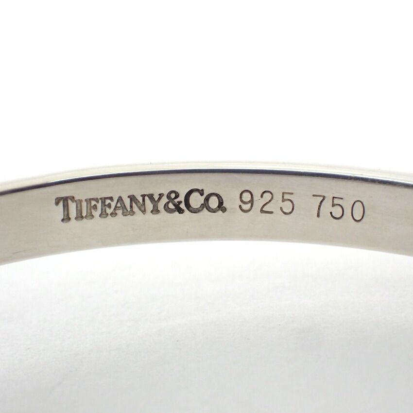 Tiffany & Co 925 750 Hook Eye Bangle Bracelet — view 7