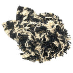 Chanel Camellia Corsage Brooch Tweed Black Ivory