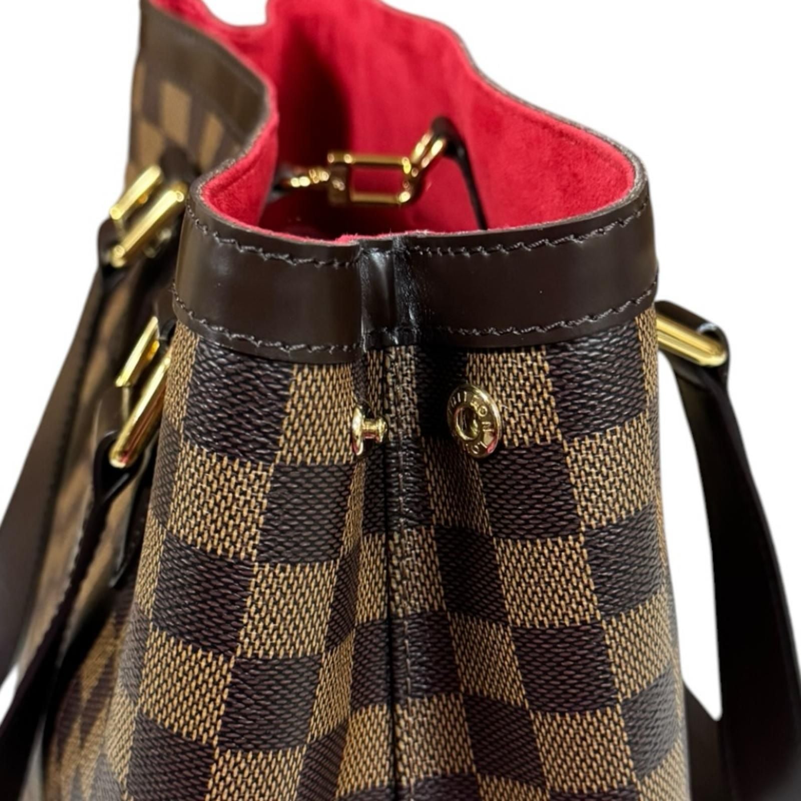 Louis Vuitton Hampstead PM Damier Handbag Canvas Brown — view 8