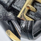 Prada 2-Way Boni Mini Shoulder Bag Crossbody Triangle Logo Tote Leather Black — view 6