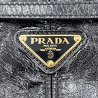 Prada 2-Way Boni Mini Shoulder Bag Crossbody Triangle Logo Tote Leather Black — view 5