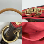 Louis Vuitton 2-Way Monogram Pallas Shoulder Bag Brown Red Gold — view 7