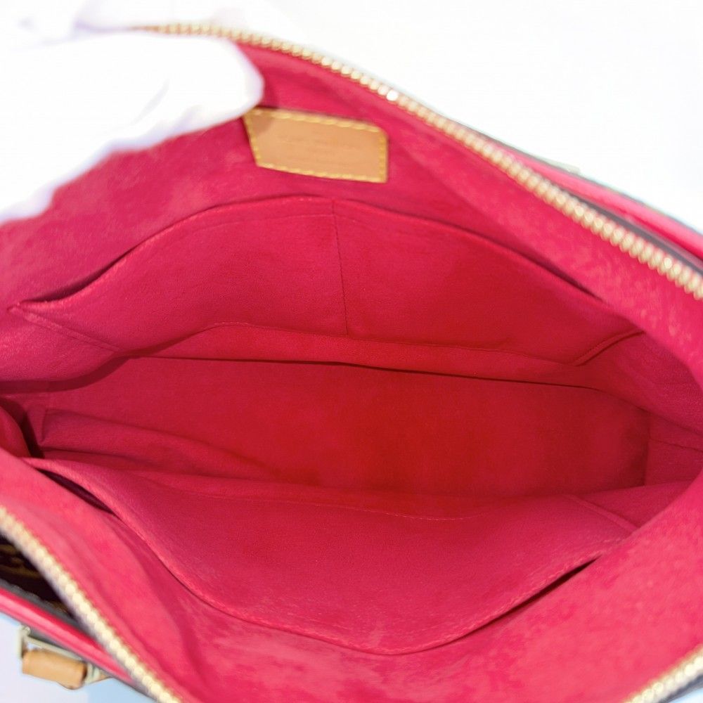Louis Vuitton 2-Way Monogram Pallas Shoulder Bag Brown Red Gold — view 4