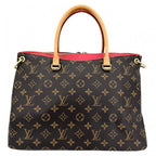 Louis Vuitton 2-Way Monogram Pallas Shoulder Bag Brown Red Gold — view 2