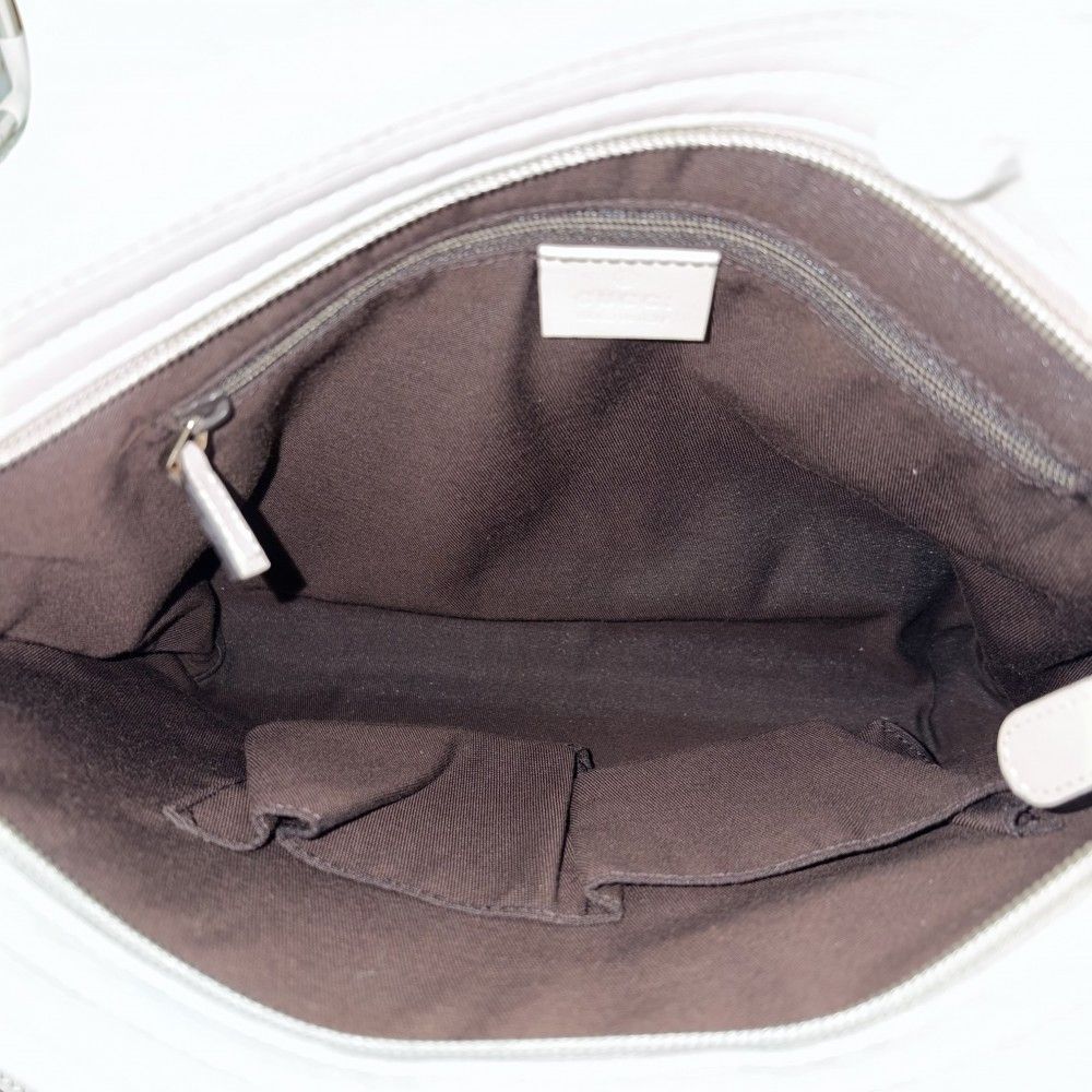 Gucci Shoulder Bag GG Crossbody Canvas Beige White Soft Togo — view 4