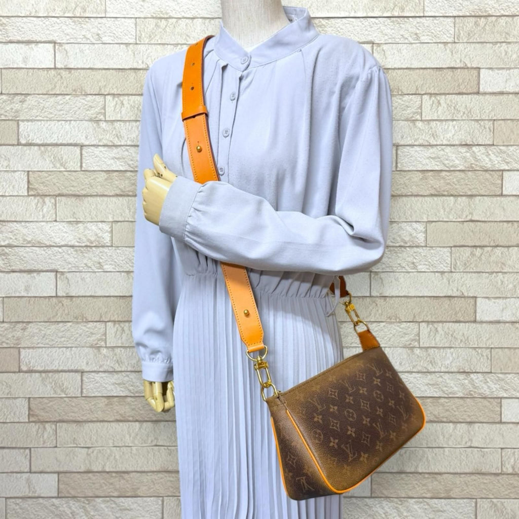 Louis Vuitton Pochette XL Monogram Shoulder Bag Brown — view 2