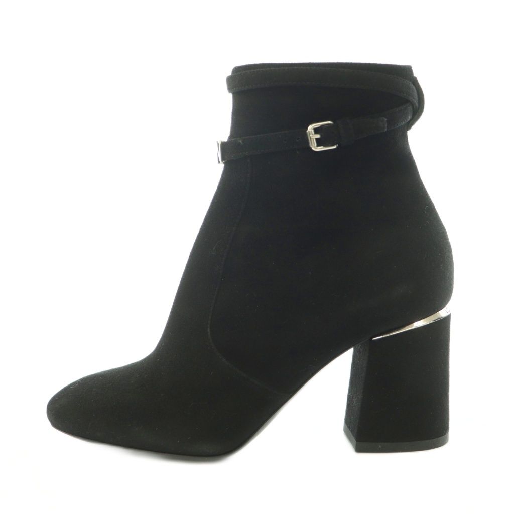 Louis Vuitton Callback Line Short Boots Round Toe Chunky Heels Suede Logo