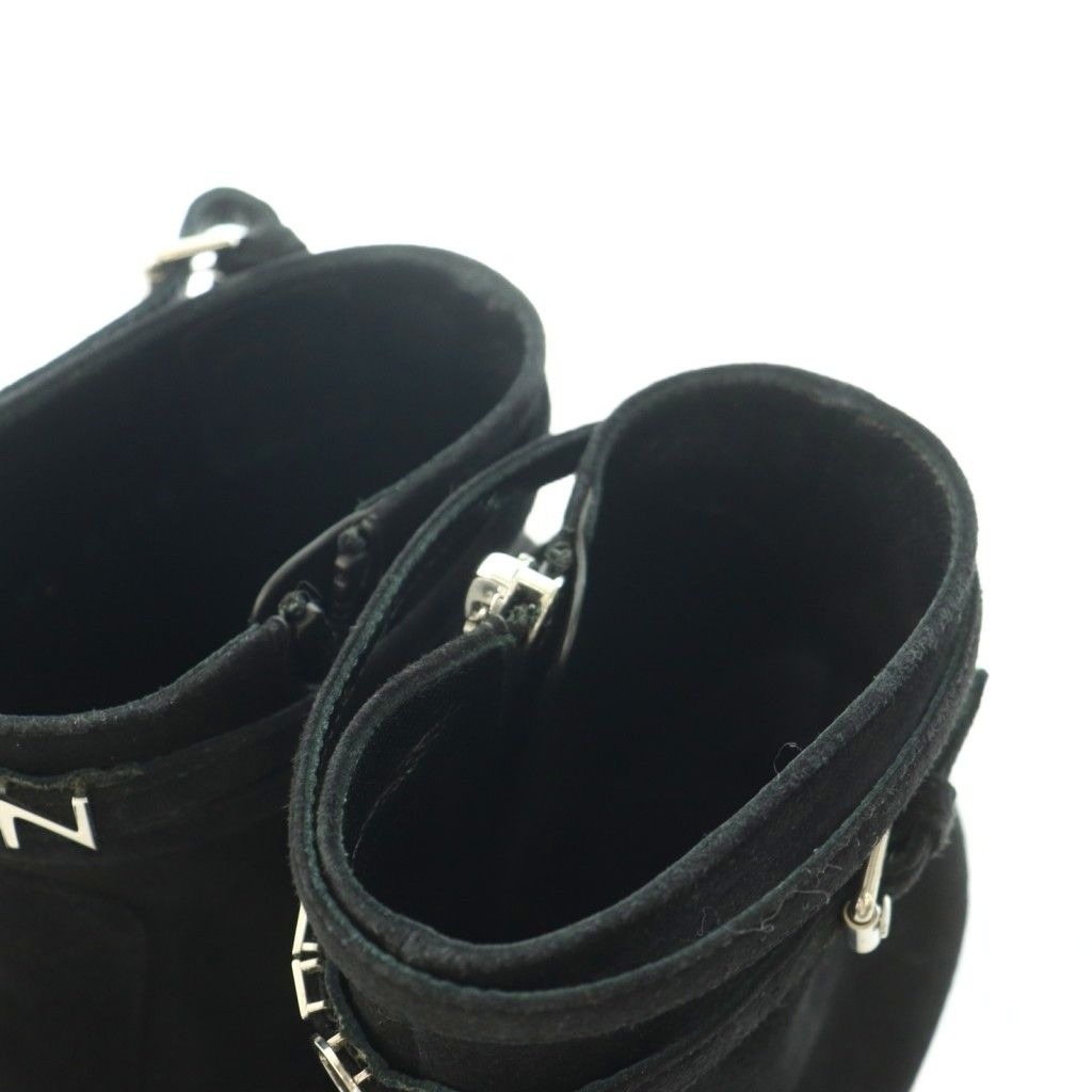 Louis Vuitton Callback Line Short Boots Round Toe Chunky Heels Suede Logo — view 5