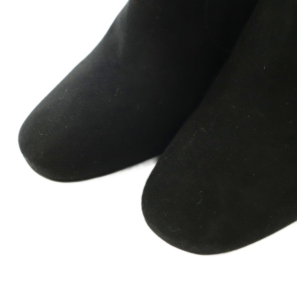 Louis Vuitton Callback Line Short Boots Round Toe Chunky Heels Suede Logo — view 4