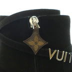Louis Vuitton Callback Line Short Boots Round Toe Chunky Heels Suede Logo — view 8