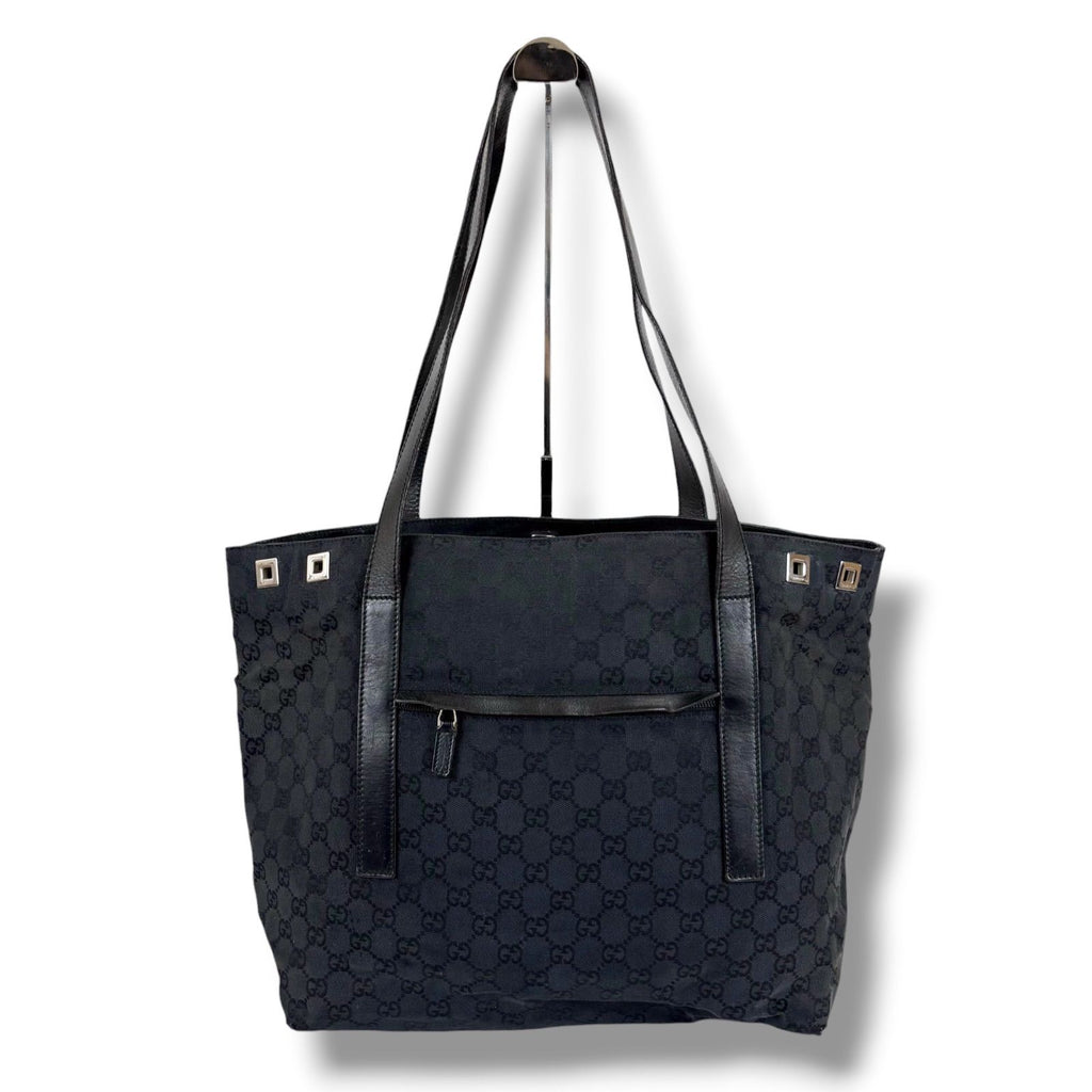 Gucci GG Canvas Tote Business Black Shoulder