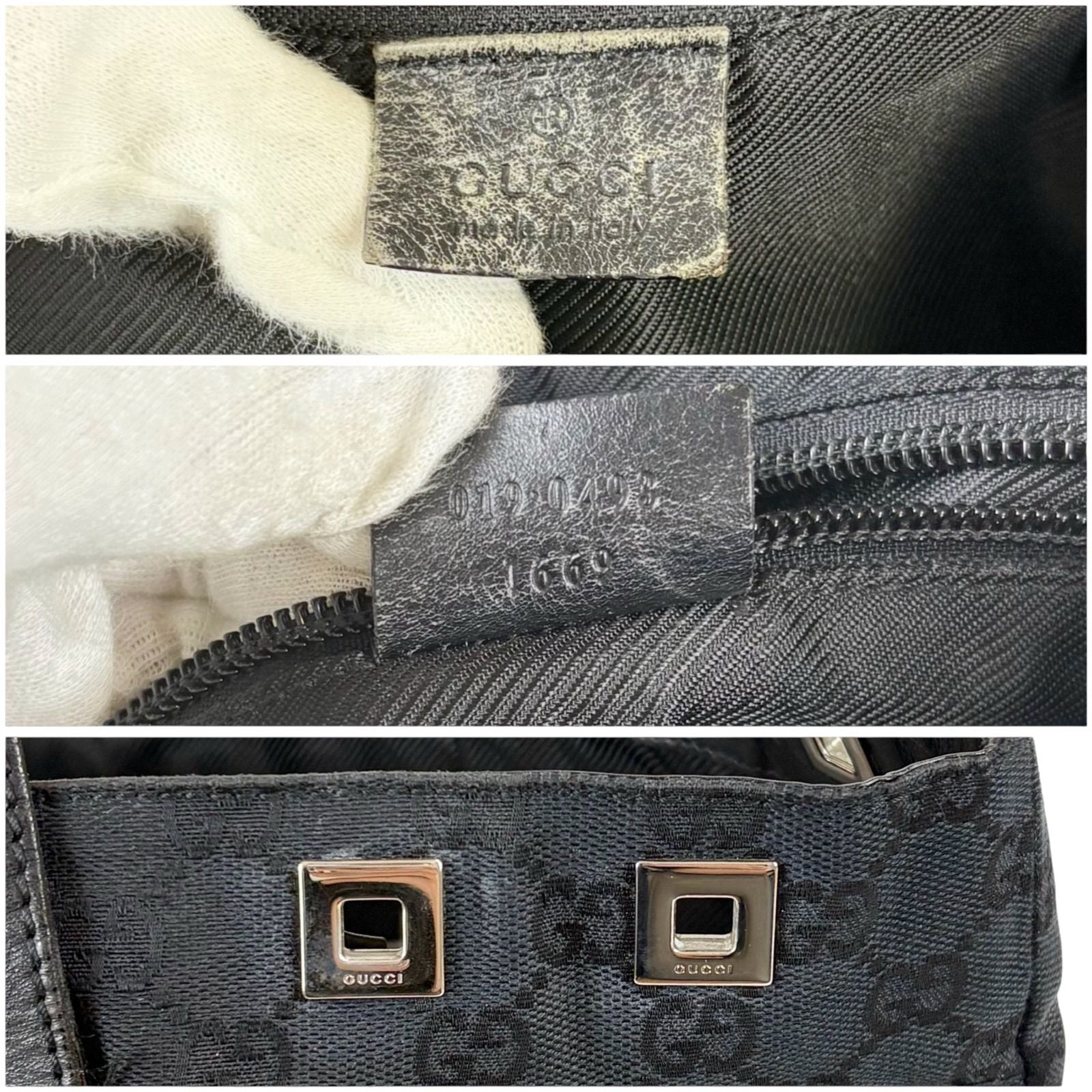Gucci GG Canvas Tote Business Black Shoulder — view 8