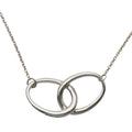 Tiffany & Co Necklace Double Loop 925 Sterling Silver Elsa Peretti Pendant