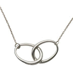 Tiffany & Co Necklace Double Loop 925 Sterling Silver Elsa Peretti Pendant
