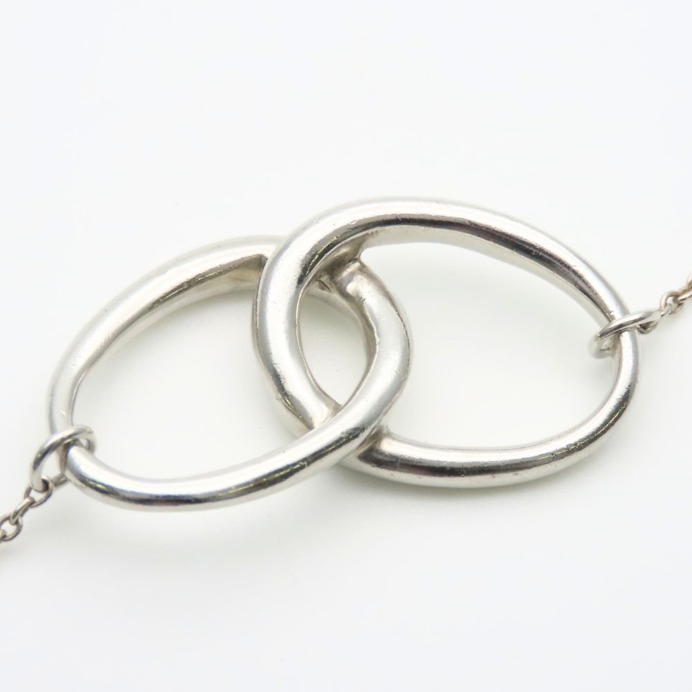Tiffany & Co Necklace Double Loop 925 Sterling Silver Elsa Peretti Pendant — view 3