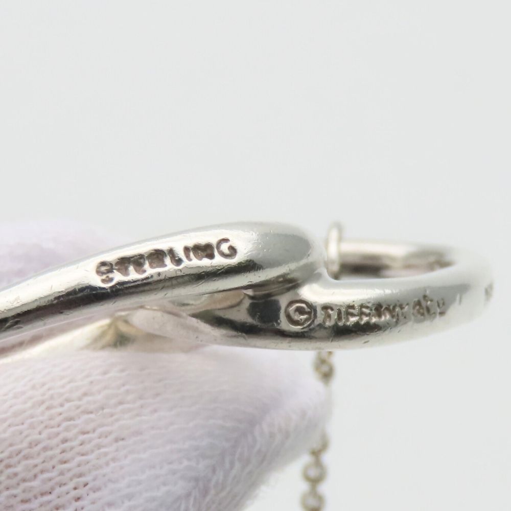 Tiffany & Co Necklace Double Loop 925 Sterling Silver Elsa Peretti Pendant — view 5