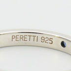 Tiffany & Co Ring Stacking Band 925 Sterling Silver Saffiano Blue Elsa Peretti — view 6