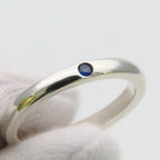 Tiffany & Co Ring Stacking Band 925 Sterling Silver Saffiano Blue Elsa Peretti — view 7