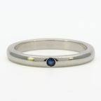 Tiffany & Co Ring Stacking Band 925 Sterling Silver Saffiano Blue Elsa Peretti — view 2