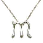 Tiffany & Co Necklace Letter M 925 Sterling Silver Elsa Peretti Initial