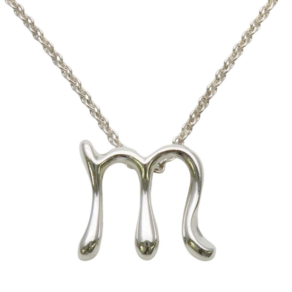 Tiffany & Co Necklace Letter M 925 Sterling Silver Elsa Peretti Initial