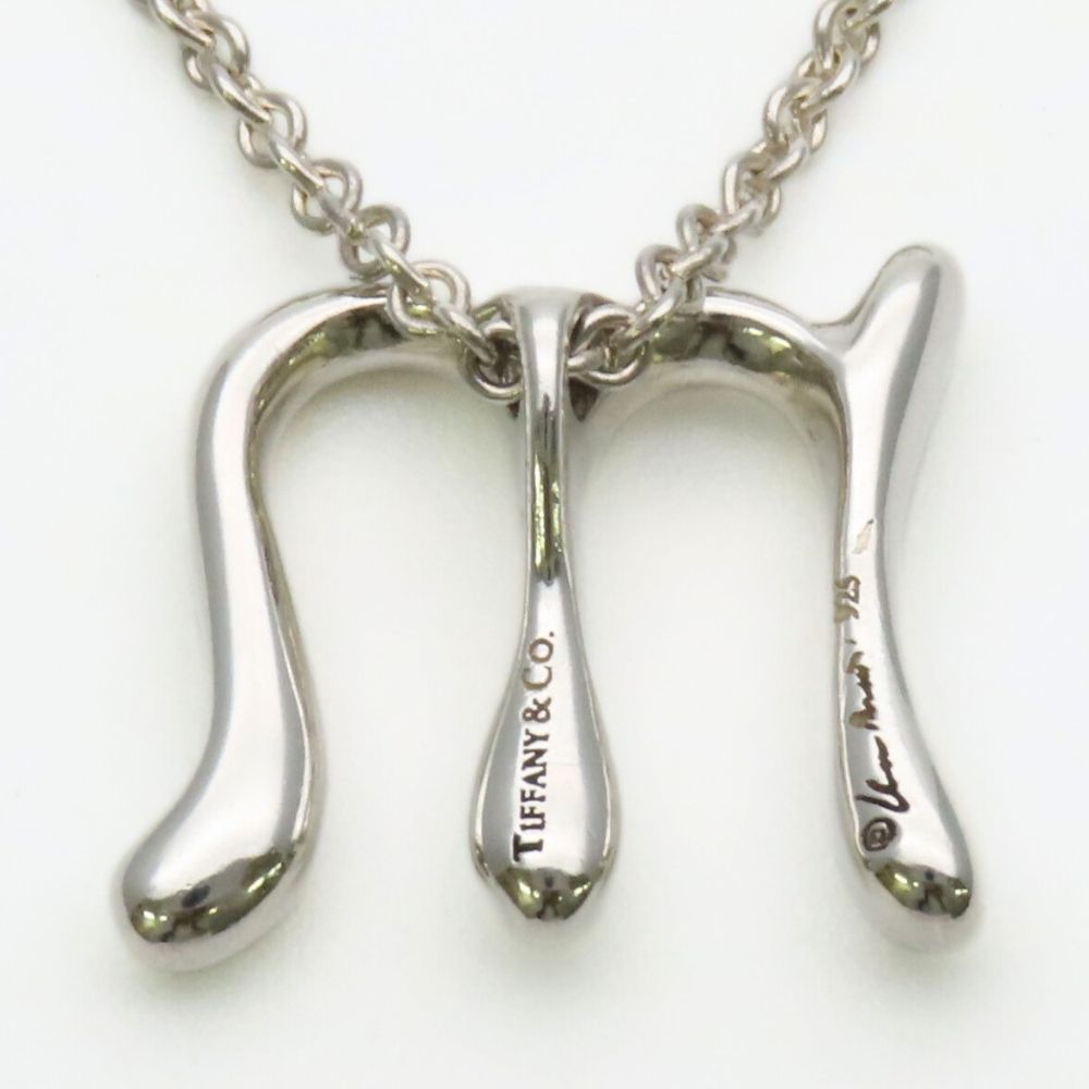 Tiffany & Co Necklace Letter M 925 Sterling Silver Elsa Peretti Initial — view 3