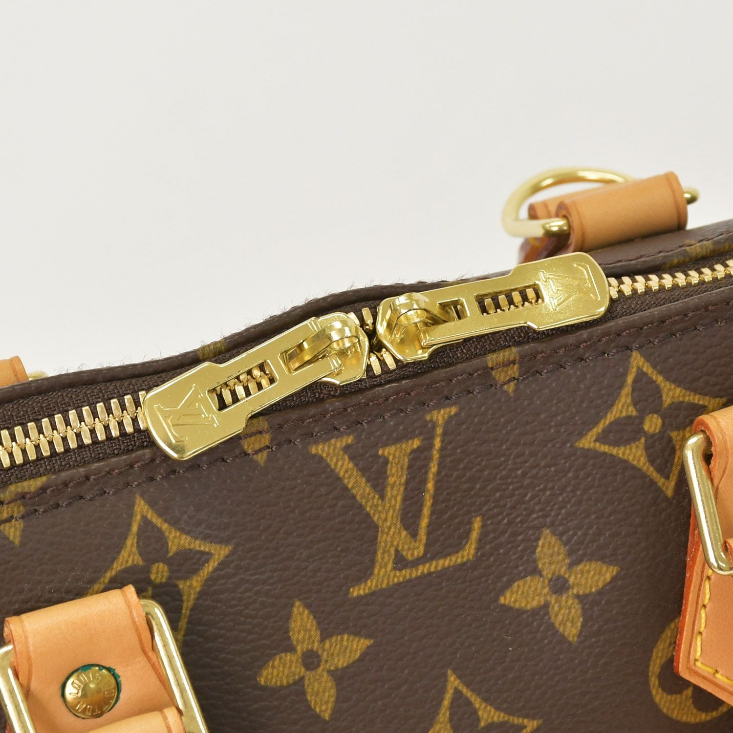 Louis Vuitton Alma PM Handbag Monogram Canvas Vachetta Leather Brown Gold — view 7