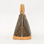 Louis Vuitton Alma PM Handbag Monogram Canvas Vachetta Leather Brown Gold — view 4