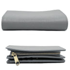 Gucci Script Around Wallet Zipper Gray Gold Coin Case — view 3