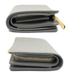 Gucci Script Around Wallet Zipper Gray Gold Coin Case — view 4