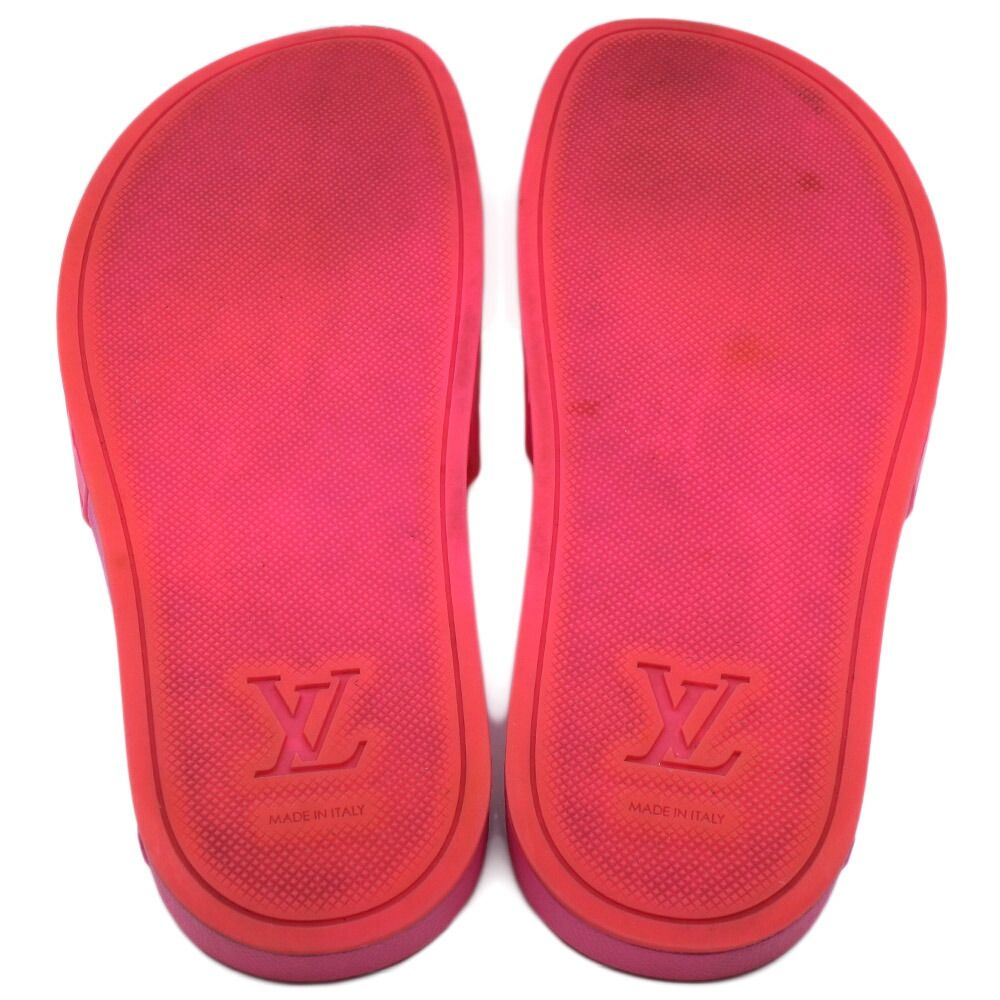Louis Vuitton Waterfront Line Sandals Rubber Shocking Pink Shoes — view 5