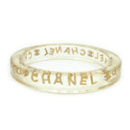 Chanel Logo Bangle Plastic Clear Gold Bracelet 20.5 cm