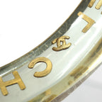 Chanel Logo Bangle Plastic Clear Gold Bracelet 20.5 cm — view 4