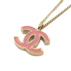 Chanel Necklace CC Logo Pink Gold 42 cm — view 2