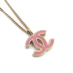 Chanel Necklace CC Logo Pink Gold 42 cm — view 3