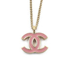 Chanel Necklace CC Logo Pink Gold 42 cm — view 4