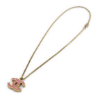 Chanel Necklace CC Logo Pink Gold 42 cm — view 5