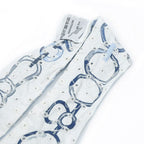 Hermes Dore Book le Broderie Anne Gray Blue White Twill Scarf — view 8