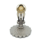 Chanel CC Logo Flower Earrings Yellow Silver — view 5