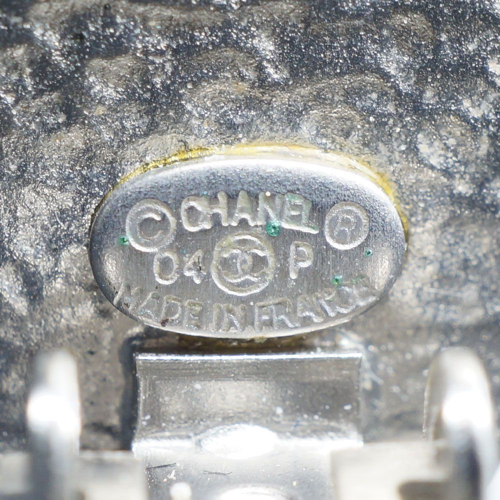 Chanel CC Logo Flower Earrings Yellow Silver — view 7