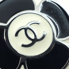 Chanel Camellia Pendant Metal Flower White Black — view 6