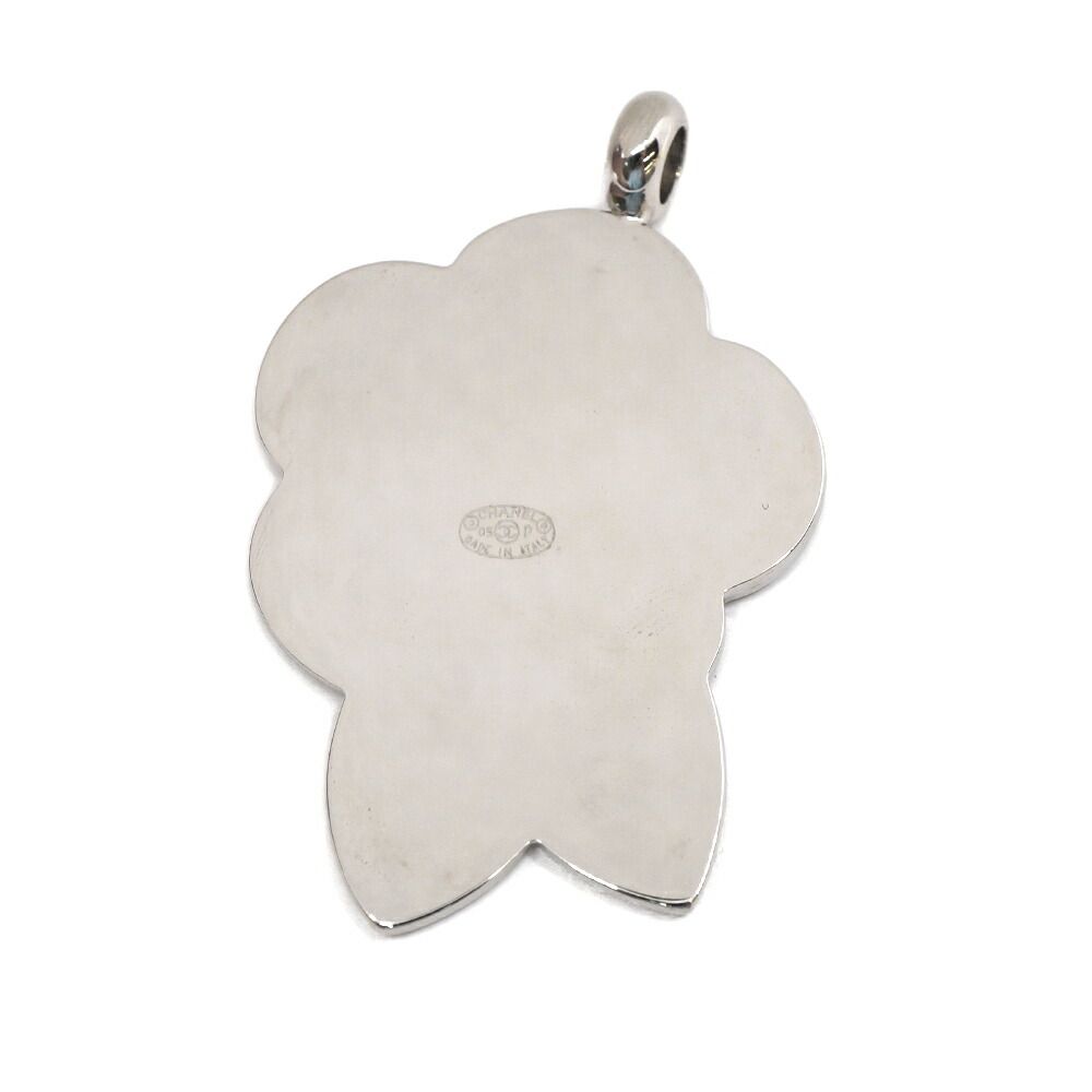 Chanel Camellia Pendant Metal Flower White Black — view 2