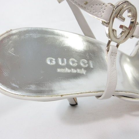 Gucci Sandals Ankle Strap GG Mark Gray — view 3