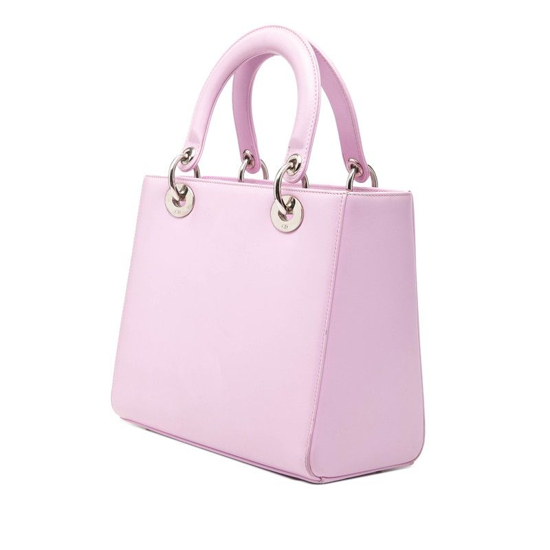 Dior Lady Dior Pocket 2-Way Shoulder Bag Pink Multicolor Leather — view 2