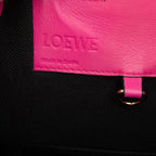 Loewe Anagram Hammock Small Shoulder Bag Drawstring 2-Way Pink White Leather — view 5