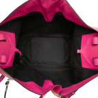 Loewe Anagram Hammock Small Shoulder Bag Drawstring 2-Way Pink White Leather — view 4