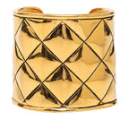 Chanel CC Logo Quilted Bangle Gold Plated 1- Bracelet