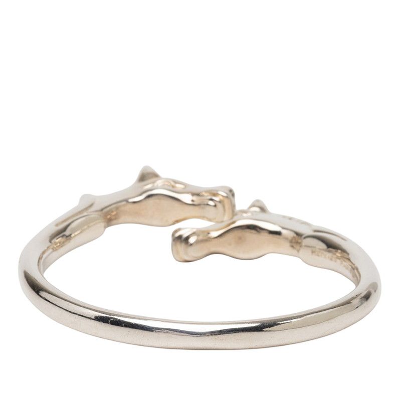 Hermes Cheval Hose Bangle Silver Metal 1- Bracelet — view 3