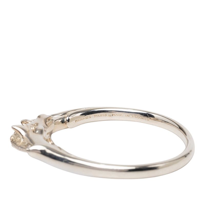 Hermes Cheval Hose Bangle Silver Metal 1- Bracelet — view 4