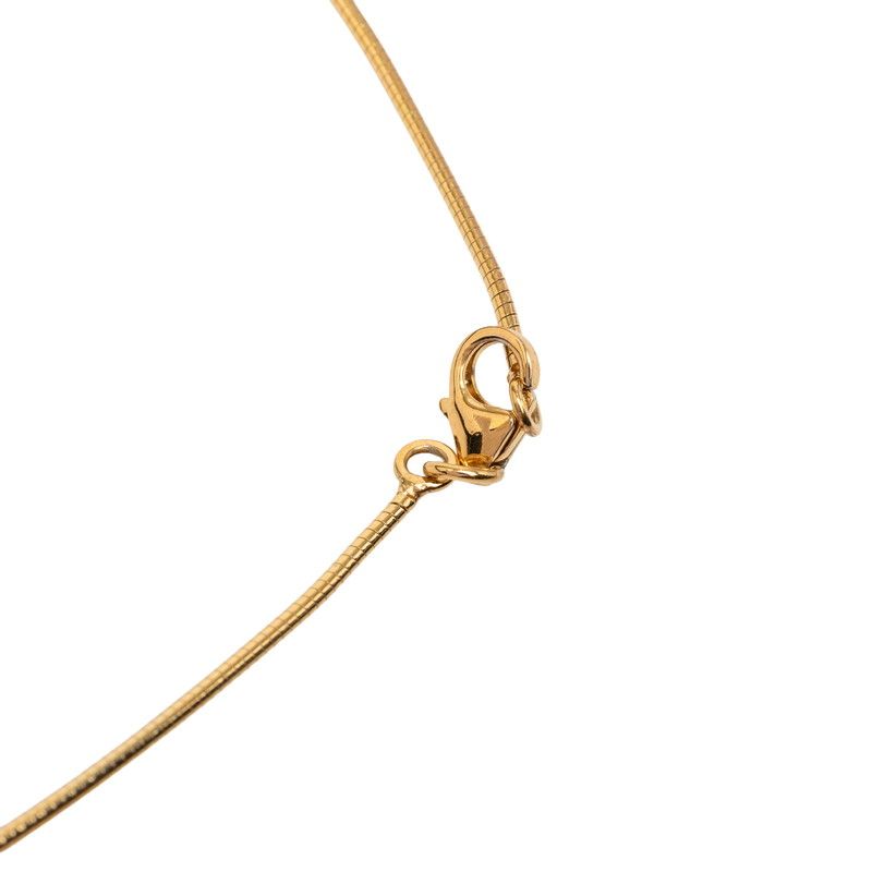 Hermes Cage de Ash Cube Necklace Gold Orange Plated Enamel — view 4